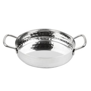 Hammered Stainless Steel Dish Table Presentation 150mm - Gastronoble
