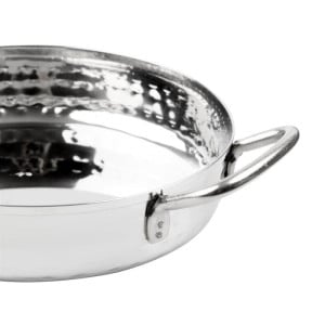 Hammered Stainless Steel Dish Table Presentation 150mm - Gastronoble