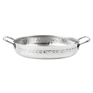 Hammered Stainless Steel Dish Table Presentation 180mm - Gastronoble