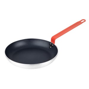 Nelipni aliuminio keptuvė Tefloninė raudona rankena 280mm - Gastronoble