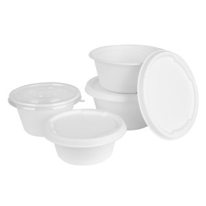 Bagasos dangteliai Fiesta kompostuojami 400/500 ml dubenims - 50 vnt. - Gastronoble