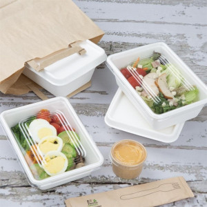 Compostable Bagasse Food Trays Fiesta 800ml - Pack of 100 - Fiesta Green