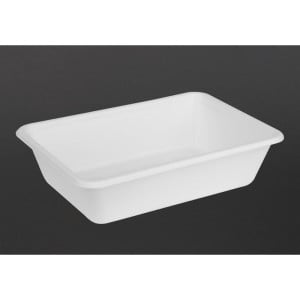 Barquettes Alimentaires en Bagasse Compostable 650ml - Lot de 100 - Gastronoble