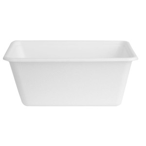 Kompostuojamos cukranendrių pluošto maisto dėžutės 1000 ml - 100 vnt. - Fiesta Green