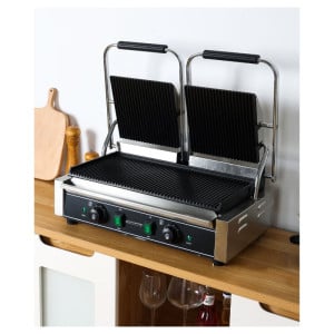 Grill Panini Double - Gofruotos Plokštės - Dynasteel