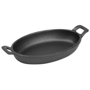 Ovalus ketaus ausų padėklas - 180 x 120 mm