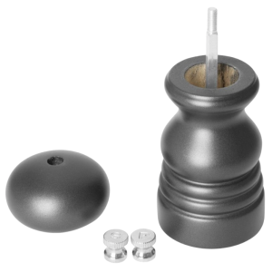 Pilka medinė druskos arba pipirų malūnėlis - 125 mm