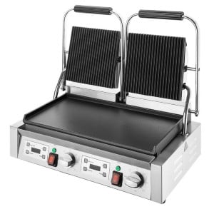 Grill Panini Double - Lygios ir Gofruotos Plokštės - Buffalo