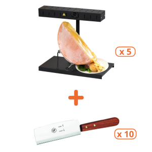 Packas Alpage Basalte raclette įrenginiai ir peiliai - Tellier