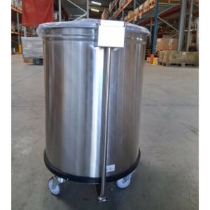 Nerūdijančio plieno šiukšliadėžė su pedalu - 100 L - Dynasteel