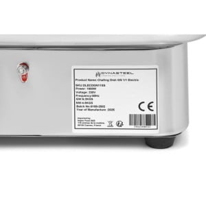 Chafing Dish GN 1/1 Elektrinis Nerūdijantis Plienas - Dynasteel