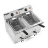 Friteuse Professionnelle Premium 2 x 8 L su išleidimu - Dynasteel
