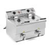 Friteuse Professionnelle Premium 2 x 8 L su išleidimu - Dynasteel