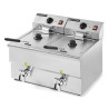 Friteuse Professionnelle Premium 2 x 8 L su išleidimu - Dynasteel