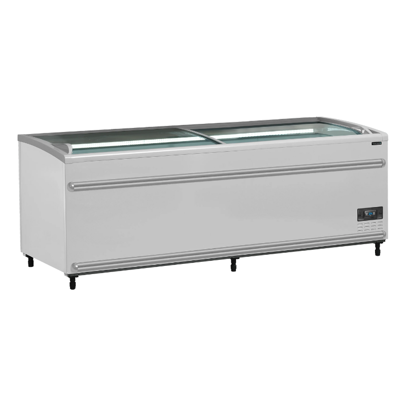 Réfrigeratorius Šaldiklis Lenktas Stiklinis Dangtis - Baltas - 584 L - TEFCOLD