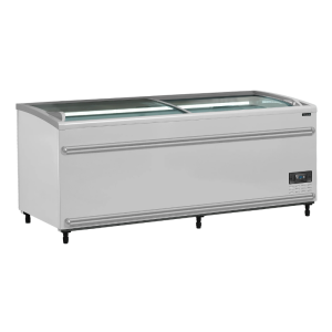 Refrigerator Freezer Curved Glass Lid - White - 500 L - TEFCOLD