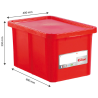 Rectangular Bin 55 L + Red Lid HACCP