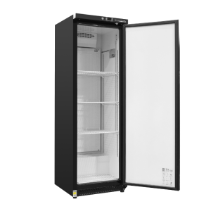 Teigiama šaldymo spinta 400 L juoda 0/+8°C