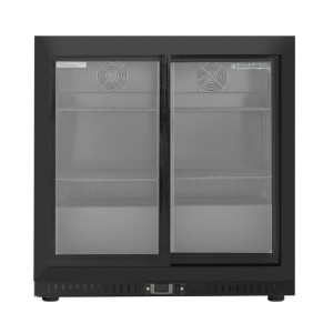 Arrière-Bar Réfrigéré 2 Portes Vitrées - Intérieur Noir Dynasteel