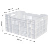 Crate 600 X 400 Perforated 60L White - Gilac