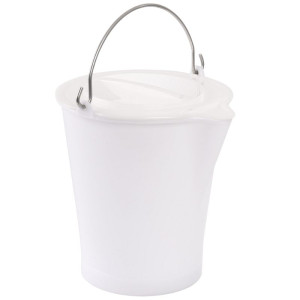 Seau 12L Bec Verseur Inox Blanc - Gilac