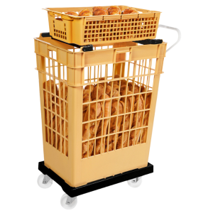 Socle su riedučiais 4 pasukamieji ratai - Plieninis laikiklis - Juoda