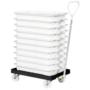 Rolling Base 4 Swivel Wheels - Steel Bracket - Black