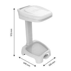 Palaikymas šiukšlių maišui su baltu dangčiu - 120 L - Gilac