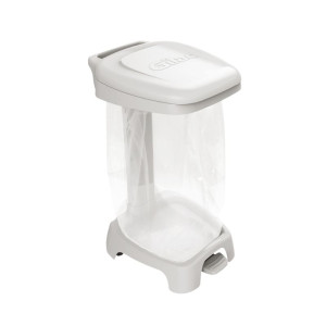 Support for Trash Bag with White Lid - 120 L - Gilac