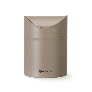 Stalo šiukšliadėžė su pasukamu dangčiu - Smėlio spalvos - HENDI