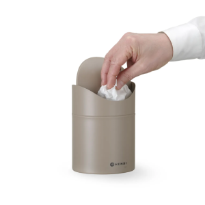 Stalo šiukšliadėžė su pasukamu dangčiu - Smėlio spalvos - HENDI