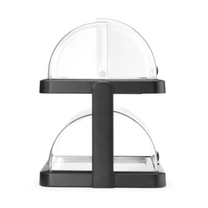 Vitrine Buffet with Sliding Lid UNIQ - 2 Trays - Black - HENDI