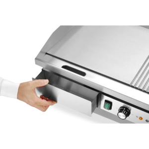 Grill Plokštė Gofruota/Lygi - 717 x 383 mm - HENDI