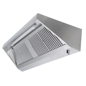 Hotte Snack 900 LED Sans Moteur - Longueur 4800 Dynasteel: Équipement pro pour cuisine snack-bars.