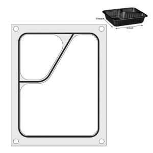 Matrica „Colt“ rankiniam sandarikliui - 2 skyriai - HENDI