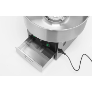 Nerūdijančio plieno cukraus vatos aparatas - Juodas - HENDI