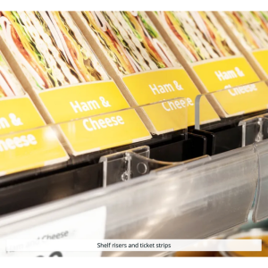 Atvira žemo profilio šaldymo vitrina prekybos centrui - Juoda - 360 L