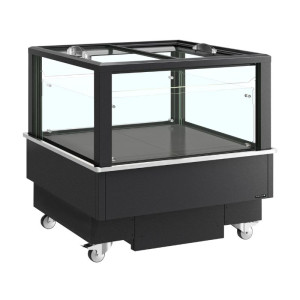 Réfrigérateur Congélateur Couvercle Vitré Noir - 213 L - TEFCOLD