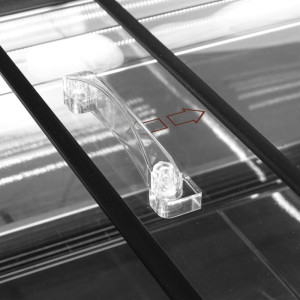 Šaldytuvas Šaldiklis Stiklinis Dangtis Juodas - 427 L - TEFCOLD