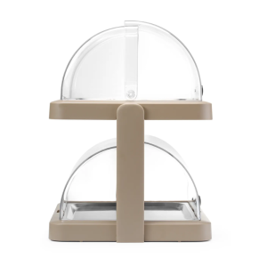 Vitrine Buffet su Stumdomu Dangčiu UNIQ - 2 Lentynos - Smėlio - HENDI