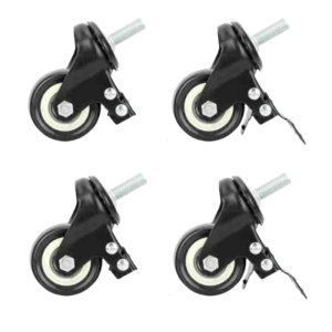 Ratai nerūdijančio plieno stalams ir plautuvėms - 4 vnt. rinkinys - Dynasteel