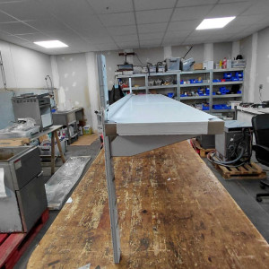 Nerūdijančio plieno sieninė lentyna - L 1500 x P 300 mm - Dynasteel