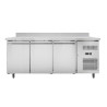 3-Door Refrigerated Table GN1/1 - Depth 700 with Backsplash - Dynasteel