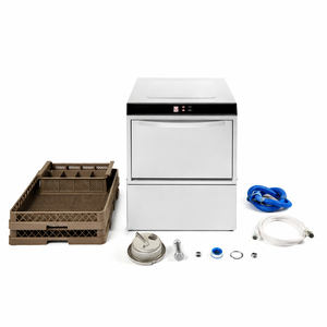 Profesionali indaplovė su skalavimo skysčio ir ploviklio dozatoriumi bei išleidimo pompa - 50 x 50 cm - Dynasteel