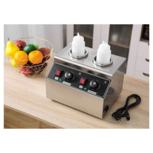 Dvigubas šokolado šildytuvas Dynasteel - Idealu maitinimo įstaigų profesionalams