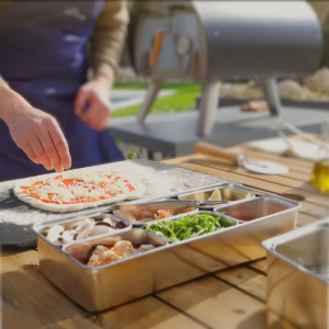 Japoniška dėžė iš nerūdijančio plieno su 5 talpomis - Profesionalus virtuvės laikymas