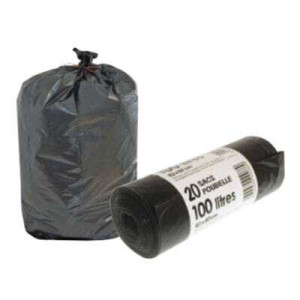 Sac Poubelle - 160 L - Rouleau de 20 Sacs - FourniResto