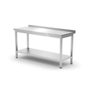 Table Murale Profi Line avec Étagère - L 1600 x P 600 mm - HENDI