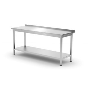 Profi Line sieninis stalas su lentyna - L 1800 x P 600 mm - HENDI