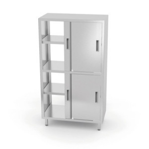 Pass-Through Cabinet with Divider and Sliding Doors - L 800 x D 500 mm - HENDI